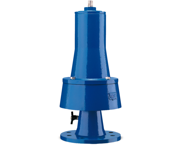 Fast acting spring loaded relief valve PN10/16 or PN25